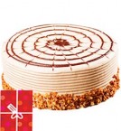 Order Online Midnight 2Kg Butterscotch Cake n Greeting Card Delivery in Hooghly Sameday Lowcost
