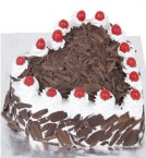 Order Online Midnight 2Kg Heart Shape Black Forest Cake Delivery in Hooghly Sameday Lowcost