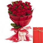 send Designer Bouquet of Red Roses delivery