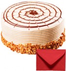 send Eggless Half Kg Butterscotch Cake with Card delivery