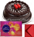 send 1Kg Chocolate Cake Cadbury Celebration Gift Box delivery