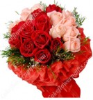 send Pink n Red Roses bouquet delivery