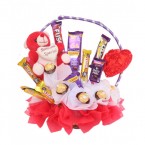 send teddy bear and chocolate bouquet delivery