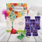 send 1 Rose 1 Card 5 Chocolate delivery