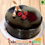 send 1Kg Eggless Chocolate Truffle Cake delivery