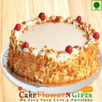 send 1kg Eggless Butterscotch Cake delivery