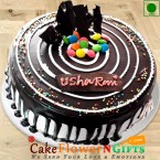 send 1Kg Choco Vanilla Eggless Cake delivery