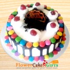 send 1Kg Cadbury Gems Black forest Cake Round Shape delivery