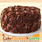 send 1 Kg Roses Chocolate Cake delivery