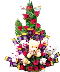 send Flower Teddy Chocolate Bouquet delivery