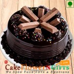 send Eggless Half Kg Kit Kat Chocolate Cake delivery