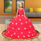 send 2kg Barbie Doll Cake  Black Forest delivery
