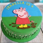 send 2kg Designer Peppa Pig Fondant Cake delivery
