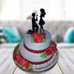 send  2 tier fondant cake 3kg delivery