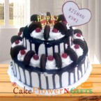 send 2 tier black forest oreo cake 3 kg delivery