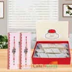 send 500gms kaju katli sweet box and Designer Rakhi delivery