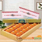 send half kg ghee laddu and rakhi  delivery
