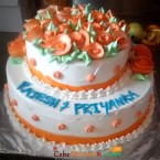 send 2 Tier vanilla cake 3 kg delivery