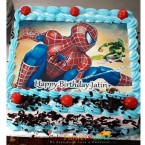 send 1kg spider man photo cake delivery
