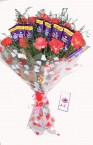 send roses dairy milk chocolates bouquet delivery