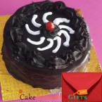 send Eggless Chocolate Truffle Half Kg with Card delivery