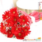 send 10 red gerberas bouquet delivery