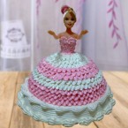 send 1kg and half kg  Barbie Doll Vanilla Cake delivery