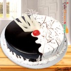 send half kg eggless choco vanilla fusion cake delivery