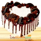 send half kg heart shaped oreo cake delivery