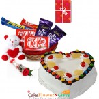 send half kg Pineapple Cake Chocolate Teddy For Any Occasion delivery