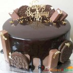 send 1kg eggless intenso oreo five star chocolate cake delivery