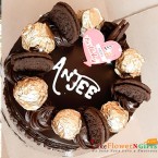 send 1 kg  oreo ferrero rocher cake delivery
