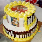 send 3 KG 2 Tier Black Forest  Photo Cake  delivery
