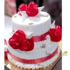 send 3k 2 tier step vanilla cake round shape delivery