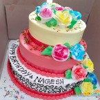 send 5 Kg 3 Tier rose Cake delivery