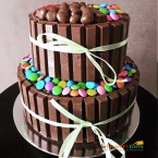 send 3 kg 2 tier kitkat james cake delivery