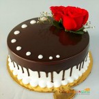 send half kg choco vanilla rose cake delivery