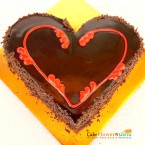 send 1kg heart shape chocolate cake delivery