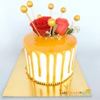 send 1kg Butterscotch Rose Cake delivery