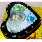 send 1 kg heart shape chocolate photo cake delivery