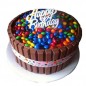 Chocolate Kitkat with Gems Cake
