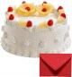 Eggless Half Kg Pineapple Cake with Card