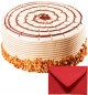 Eggless Half Kg Butterscotch Cake with Card