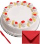 Eggless 1Kg Pineapple Cake with Card