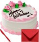 Eggless 1Kg Strawberry Cake With Card