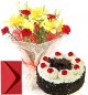 Best Lilies Bouquet n Eggless Black Forest Cake n Card 