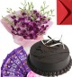 Eggless Chocolate Traffle Cake Orchid Bouquet N Chocolate