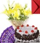Eggless Black Forest Cake Lilies Bouquet N Chocolate