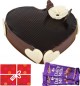 Eggless Heart Shaped Chocolate Traffle Cake n Chocolate Starter
