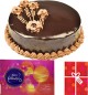 Eggless Chocolate Traffle with Cadbury Celebrations Gift Pack n Card